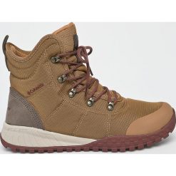 Columbia - Buty. Brązowe buty trekkingowe męskie marki Columbia, z materiału, na sznurówki, outdoorowe. W wyprzedaży za 399,90 zł.