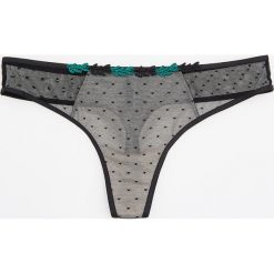 Stringi - Czarny. Czarne stringi damskie marki Reserved, l. Za 24,99 zł.