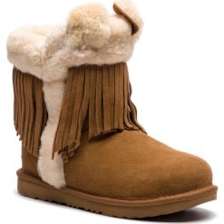 Buty UGG - K Darlala Classic II 1095672K K/Che. Pomarańczowe kozaki damskie Ugg, z wełny, bez obcasa, bez zapięcia. W wyprzedaży za 459,00 zł.