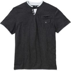 T-shirt bonprix antracytowy melanż. Szare koszulki męskie bonprix, s, bez wzorów, bez kołnierzyka, bez rękawów. Za 44,99 zł.