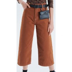 Spodnie culotte - Pomarańczowy. Pomarańczowe spodnie damskie Cropp. Za 119,99 zł.