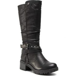 Kozaki REFRESH - 72395 Black. Czarne kozaki damskie Refresh, ze skóry ekologicznej, przed kolano, na wysokim obcasie, na obcasie, bez zapięcia. Za 299,00 zł.