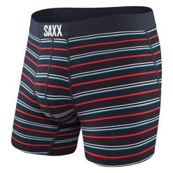 SAXX Bokserki męskie Vibe Boxer Brief Ink Coast Strp (rozmiar M). Slipy męskie termoaktywne Saxx, bez wzorów. W wyprzedaży za 102,00 zł.