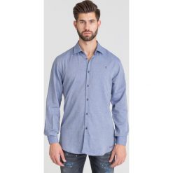 BŁĘKITNA KOSZULA TRUSSARDI JEANS. Niebieskie koszule męskie m, z jeansu. Za 214,50 zł.