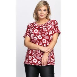 Bluzki damskie: Bordowy T-shirt Fondness