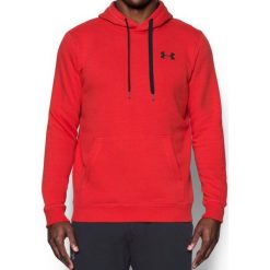 Bejsbolówki męskie: Under Armour Bluza męska Rival Fitted Pull Over czerwona r. 2XL (1302292-600)