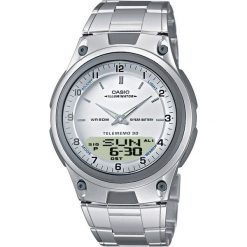 Zegarek Casio AW-80D-7AV DataBank męski srebrny. Szare zegarki męskie CASIO, srebrne. Za 180,00 zł.