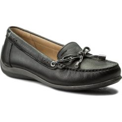 Mokasyny GEOX - D Yuki A D6455A 08502 C9270 Black/Anthracite. Czarne mokasyny damskie Geox, z materiału. W wyprzedaży za 219,00 zł.