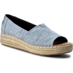 Espadryle damskie: Espadryle TOMS – Open Toe Platform Alpargata 10009746 Blue Slub