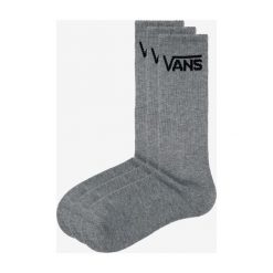 Vans 3-pack Skarpetki Szary. Szare skarpetki męskie Vans, bez wzorów, z elastanu. Za 66,95 zł.
