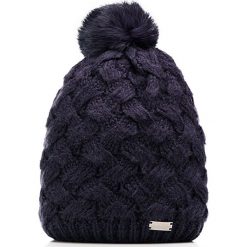 85-HF-003-7 Czapka damska. Niebieskie czapki zimowe damskie marki Wittchen, z dzianiny. Za 59,00 zł.