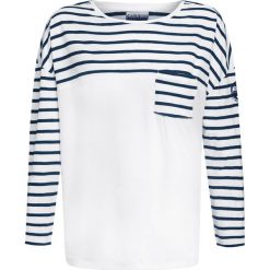 T-shirt NAPAPIJRI SLIAC Biały|Granatowy. Niebieskie bluzki damskie marki Napapijri, w paski, z tkaniny, z okrągłym kołnierzem. Za 266,00 zł.