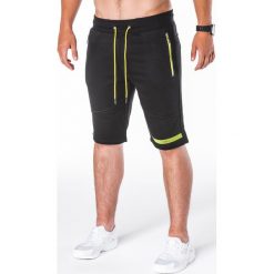 KRÓTKIE SPODENKI MĘSKIE DRESOWE W051 - CZARNE. Czarne spodenki dresowe męskie marki Ombre Clothing, s, krótkie. Za 27,30 zł.