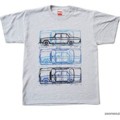 Koszulka MERCEDES W114 PUCHACZ GRAY tshirt. Szare koszulki męskie Pakamera, m, bez wzorów, bez kołnierzyka, bez rękawów. Za 77,00 zł.
