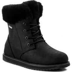 Śniegowce EMU AUSTRALIA - Shoreline Leather Lo W11588 Black. Czarne kozaki damskie EMU Australia, ze skóry, bez zapięcia. W wyprzedaży za 599,00 zł.
