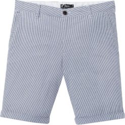 Bermudy chino Regular Fit bonprix biało-jasnoniebieski w paski. Białe spodenki i szorty męskie bonprix, m, w paski. Za 99,99 zł.