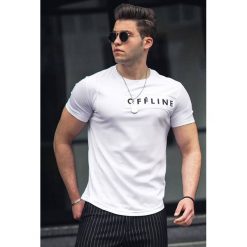 Męski t-shirt ALEX WHITE. Białe t-shirty męskie IVET, m, bez wzorów, z bawełny, klasyczne, z klasycznym kołnierzykiem. W wyprzedaży za 33,00 zł.
