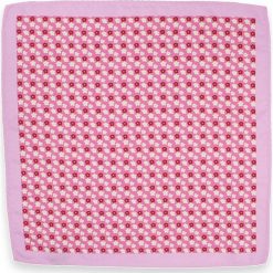 Wzór w Kwiaty, Odcienie Czerwieni i Różu - 30x30 cm - Alties POSZALTS0170. Czerwone poszetki męskie Alties, w kwiaty, z materiału, eleganckie. Za 27,00 zł.