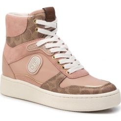 Sneakersy COACH - C220 High Top Cc Ltr G4335 231756 Tan/Pale Blush. Różowe półbuty damskie Coach, z zamszu. W wyprzedaży za 489,00 zł.