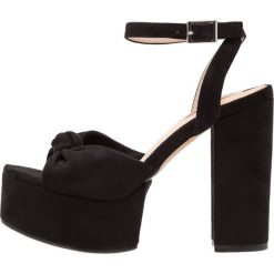Rzymianki damskie: Lost Ink Wide Fit BERRY KNOT FRONT PLATFORM Sandały na obcasie black