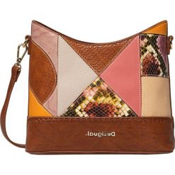 Desigual Ayax Galati Torebka Brązowy Wielokolorowy. Pomarańczowe torebki klasyczne damskie Desigual, w paski, z materiału, bez dodatków. Za 306,95 zł.