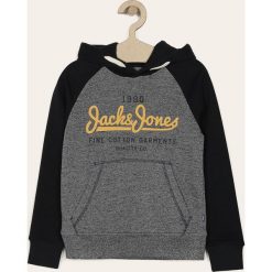 Jack & Jones - Bluza dziecięca 128-176 cm. Niebieskie bluzy chłopięce Jack & Jones, z nadrukiem, z bawełny, bez rękawów, z kapturem. W wyprzedaży za 99,90 zł.
