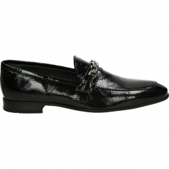 Mokasyny męskie - 044-20 BLACK. Czarne mokasyny męskie Venezia, ze skóry. Za 439,00 zł.