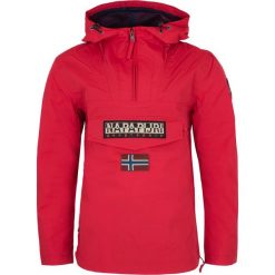 Kurtka Napapijri. Czerwone płaszcze męskie Napapijri, m, bez wzorów, z jeansu, bez kaptura. Za 399,00 zł.