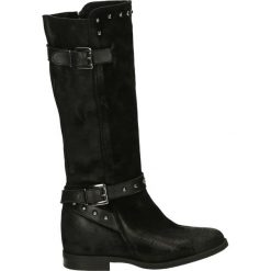 Kozaki - 3750 CAM NERO. Czarne buty zimowe damskie Venezia, ze skóry. Za 539,00 zł.