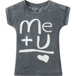 Shirt z efektem wytarcia bonprix antracytowy. Szare bluzki dziewczęce bonprix, bez wzorów, z okrągłym kołnierzem, bez rękawów, bez kaptura. Za 34,99 zł.