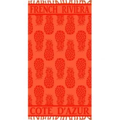 Kąpielówki męskie: Fouta „Cisele Azur” w kolorze pomarańczowo-czerwonym – 160 x 90 cm