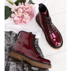 Glany damskie Foreverfolie BH309 Bordowe. Czerwone botki damskie Foreverfolie, z tkaniny, klasyczne, bez obcasa, bez zapięcia. Za 139,00 zł.