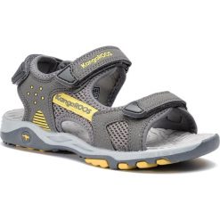 Sandały KANGAROOS - K-Celtic 18337 000 2019 S Steel Grey/SUn Yellow. Szare sandały chłopięce KangaROOS, ze skóry ekologicznej, bez zapięcia. W wyprzedaży za 129,00 zł.