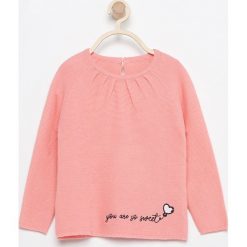 Swetry dziewczęce: Sweter z haftem – Pomarańczo
