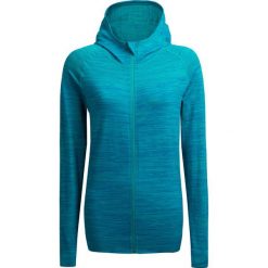 Bluza treningowa damska BLDF600 - mięta melanż - Outhorn. Pomarańczowe koszulki damskie termoaktywne Outhorn, bez wzorów, bez rękawów, bez kaptura. W wyprzedaży za 59,99 zł.