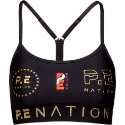 Top P.E. NATION ARENA. Czarne topy damskie Pe Nation, z nadrukiem, z tkaniny, z podwójnym kołnierzykiem. Za 470,00 zł.