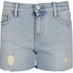 Calvin Klein Szorty "Berlin Blue ". Niebieskie szorty damskie Calvin Klein, z aplikacjami, z tkaniny. Za 279,00 zł.