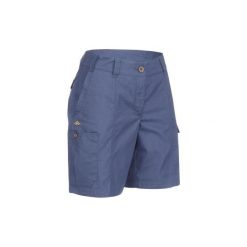 Spodenki TRAVEL 100 damskie. Niebieskie szorty damskie QUECHUA, xl, bez wzorów, z bawełny. W wyprzedaży za 49,99 zł.