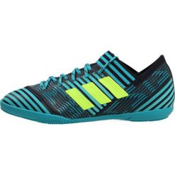 Adidas Performance NEMEZIZ TANGO 17.3 IN Halówki legink/syello/eneblu. Niebieskie halówki męskie adidas Performance, z materiału, do piłki nożnej. W wyprzedaży za 174,85 zł.