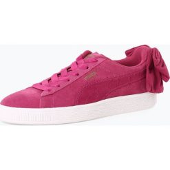 Puma - Damskie tenisówki ze skóry – Suede Bow, lila. Trampki dziewczęce Puma, bez wzorów, ze skóry, na sznurówki. Za 429,95 zł.