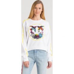 BLUZA PINKO. Białe bluzy damskie Pinko, s, z nadrukiem, z bawełny, bez rękawów, bez kaptura. Za 549,00 zł.