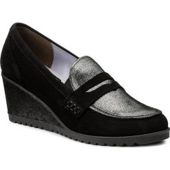 Półbuty SERGIO BARDI - Amelia FW127254017AG 628. Czarne półbuty damskie na koturnie Sergio Bardi, z materiału. W wyprzedaży za 199,00 zł.