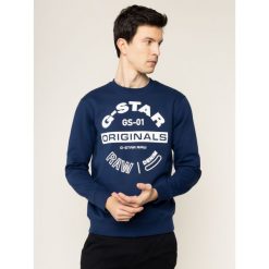 Bluza G-Star Raw Originals Logo Gr D16466-A612-1305. Niebieskie bluzy męskie G-Star RAW, xl, bez wzorów, z bawełny, retro, bez kołnierzyka, bez rękawów, bez kaptura. W wyprzedaży za 229,00 zł.