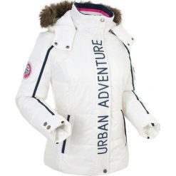 Kurtka pikowana outdoorowa bonprix biel wełny. Białe kurtki damskie bonprix, s, z nadrukiem, z wełny, bez kaptura. Za 139,99 zł.