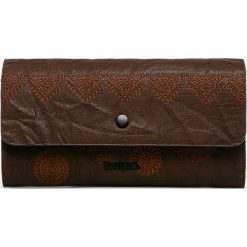 Desigual - Portfel dwustronny. Różowe portfele damskie Desigual, bez wzorów, ze skóry ekologicznej. W wyprzedaży za 159,90 zł.