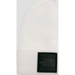 The North Face - Czapka. Białe czapki damskie The North Face, na zimę, bez wzorów, z elastanu. Za 129,90 zł.