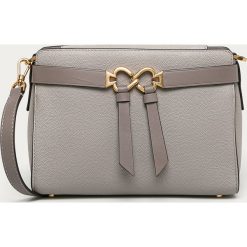 Kate Spade - Torebka skórzana. Szare listonoszki damskie Kate Spade, w paski, ze skóry, na ramię, małe, bez dodatków. Za 1269,00 zł.
