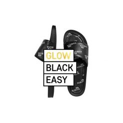 Klapki Kubota Glow Black Easy. Czarne klapki męskie marki Kubota, z nadrukiem, ze skóry. Za 199,99 zł.