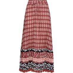 Spódnica maxi z frędzlami bonprix pomarańczowo-czerwony wzorzysty. Czerwone spódniczki damskie bonprix, bez wzorów, maxi. Za 109,99 zł.