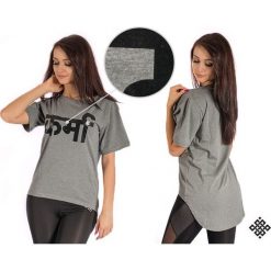 KARMA Koszulka damska Long Back Grey Shadow r. L. Szare topy sportowe damskie marki KARMA, l. Za 91,17 zł.